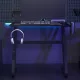 Fekete ZZ-lábú gamer asztal 90 x 60 x 75 cm