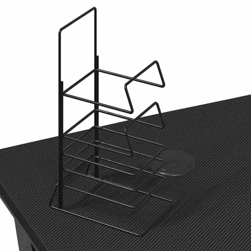 Fekete ZZ-lábú gamer asztal 90 x 60 x 75 cm