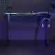 Fekete Z-lábú LED-es gamer asztal 110 x 60 x 75 cm