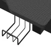 Fekete Z-lábú LED-es gamer asztal 110 x 60 x 75 cm