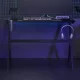 Fekete Y-lábú LED-es gamer asztal 110 x 60 x 75 cm