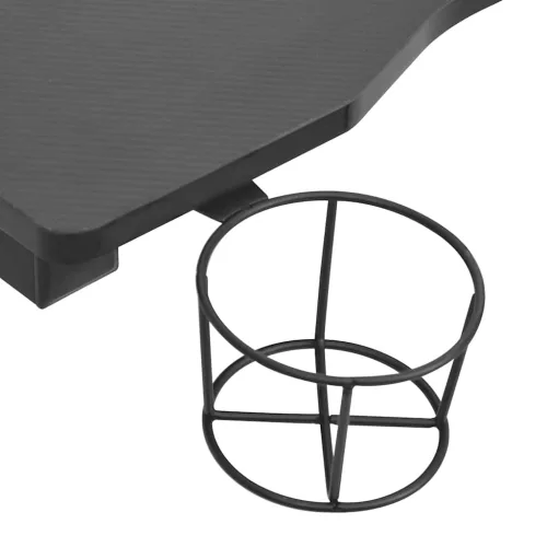 Fekete Y-lábú LED-es gamer asztal 110 x 60 x 75 cm