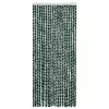 Zöld és fehér zsenília rovarfüggöny 90 x 220 cm
