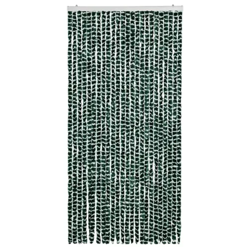 Zöld és fehér zsenília rovarfüggöny 100 x 220 cm