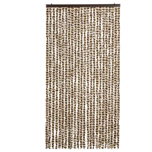 Bézs és barna zsenília rovarfüggöny 100 x 220 cm