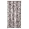 Barna és fehér zsenília rovarfüggöny 100 x 220 cm
