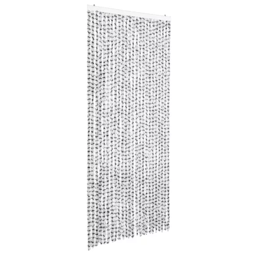 Világos- és sötétszürke zsenília rovarfüggöny 100 x 220 cm