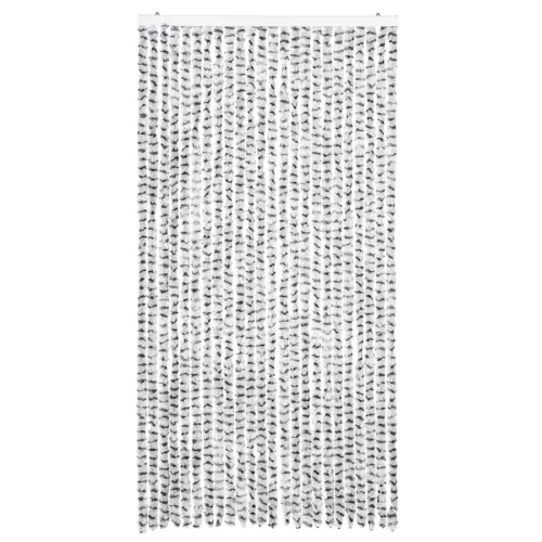 Világos- és sötétszürke zsenília rovarfüggöny 100 x 220 cm