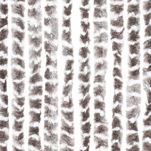 Tópszínű és fehér zsenília rovarfüggöny 100 x 220 cm