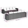 9 részes barna polyrattan kerti ülőgarnitúra párnákkal