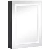 Tükrös fürdőszobaszekrény LED világítással 50 x 13 x 70 cm