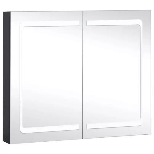Tükrös fürdőszobaszekrény LED világítással 80 x 12,2 x 68 cm