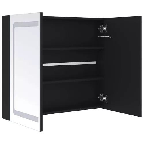Tükrös fürdőszobaszekrény LED világítással 80 x 12,2 x 68 cm