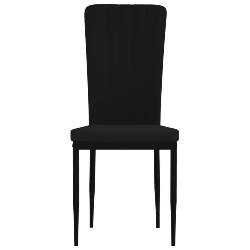 4 db fekete bársony étkezőszék