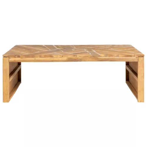 Eróziós tömör tíkfa dohányzóasztal 110 x 35 x 38 cm