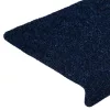 15 db öntapadós lépcsőszőnyeg, 65 x 21 x 4 cm, sötétkék, téglalap alakú széllel