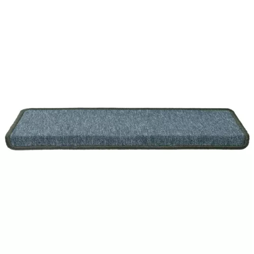 15 db sötétzöld lépcsőszőnyeg, téglalap alakú széllel, 65 x 21 x 4 cm