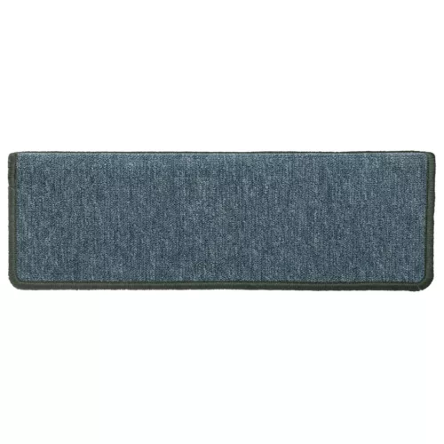 15 db sötétzöld lépcsőszőnyeg, téglalap alakú széllel, 65 x 21 x 4 cm