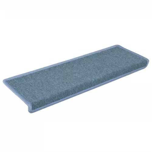 15 db lépcsőszőnyeg 65 x 21 x 4 cm tengerkék téglalap alakú széllel