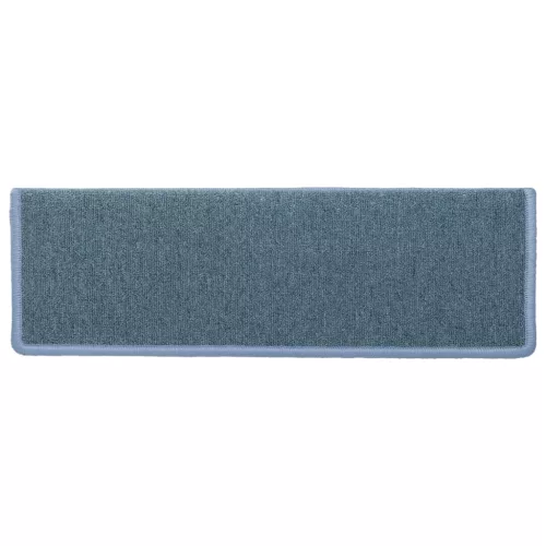 15 db lépcsőszőnyeg 65 x 21 x 4 cm tengerkék téglalap alakú széllel
