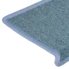 15 db lépcsőszőnyeg 65 x 21 x 4 cm tengerkék téglalap alakú széllel