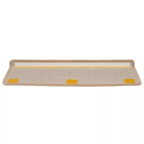 15 db lépcsőszőnyeg 65 x 21 x 4 cm arany téglalap alakú széllel