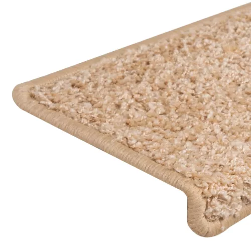 15 db lépcsőszőnyeg 65 x 21 x 4 cm arany téglalap alakú széllel