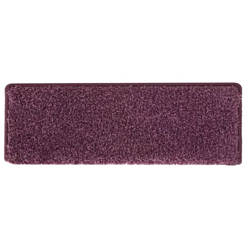 15 db lépcsőszőnyeg, 65 x 21 x 4 cm, sötétlila, téglalap alakú széllel
