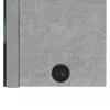 Betonszürke LED-es tükrös fürdőszobaszekrény 50 x 14 x 60 cm