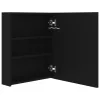Fekete LED-es tükrös fürdőszobaszekrény 50 x 14 x 60 cm