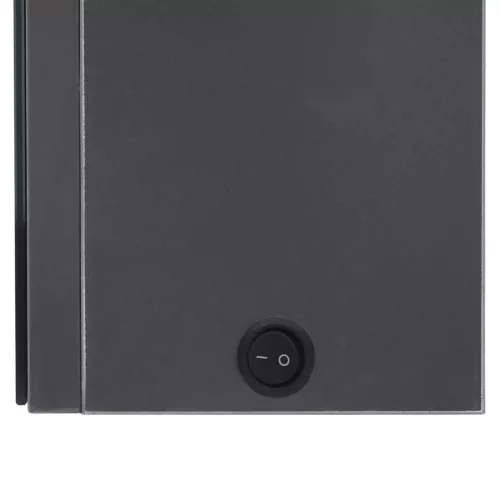 Szürke LED-es tükrös fürdőszobaszekrény 50 x 14 x 60 cm