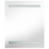 Fényes szürke LED-es tükrös fürdőszobaszekrény 50 x 14 x 60 cm