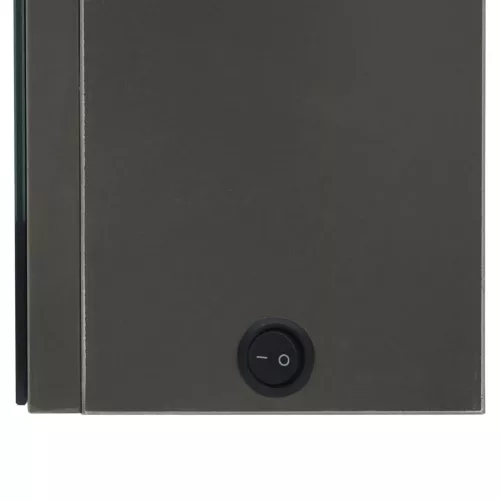 Antracitszürke LED-es tükrös fürdőszobaszekrény 50 x 14 x 60 cm
