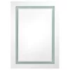 Betonszürke LED-es tükrös fürdőszobaszekrény 50 x 13 x 70 cm