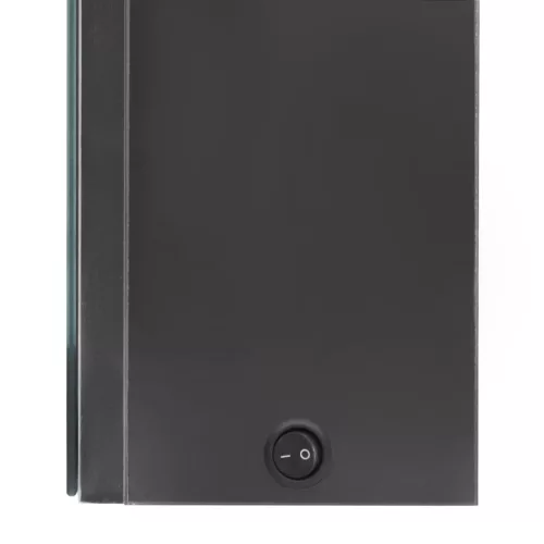 Szürke LED-es tükrös fürdőszobaszekrény 50 x 13 x 70 cm