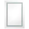 Fehér-tölgyszínű LED-es tükrös fürdőszobaszekrény 50x13x70 cm