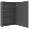 Szürke LED-es tükrös fürdőszobaszekrény 50 x 13 x 70 cm