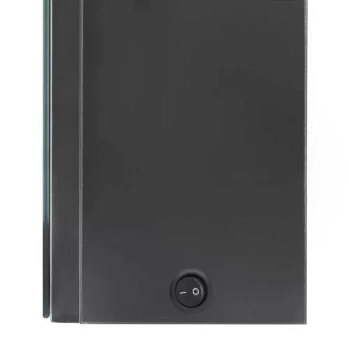 Szürke LED-es tükrös fürdőszobaszekrény 50 x 13 x 70 cm