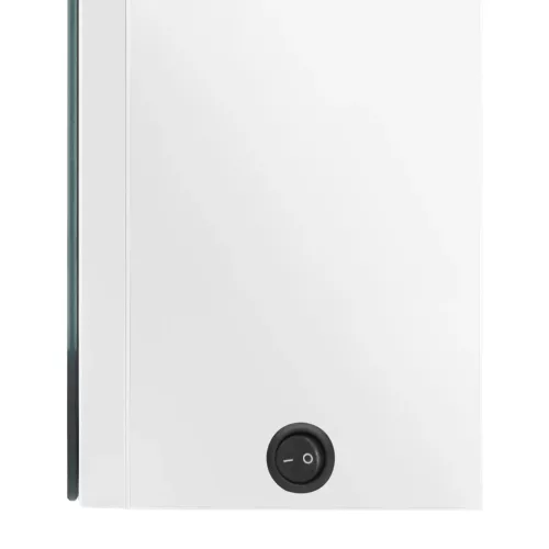 Fényes fehér LED-es tükrös fürdőszobaszekrény 50 x 13 x 70 cm