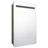 Antracitszürke LED-es tükrös fürdőszobaszekrény 60x11x80 cm