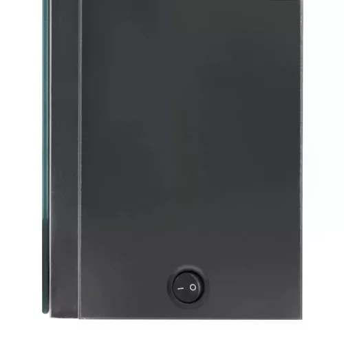Szürke LED-es tükrös fürdőszobaszekrény 80 x 12 x 68 cm