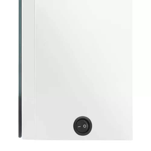 Fényes fehér LED-es tükrös fürdőszobaszekrény 80 x 12 x 68 cm