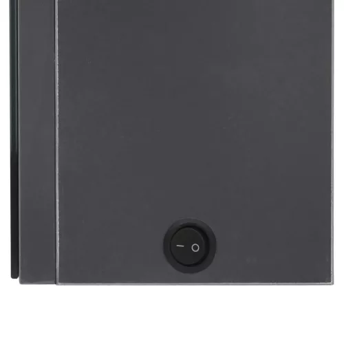 Betonszürke LED-es tükrös fürdőszobaszekrény 62 x 14 x 60 cm