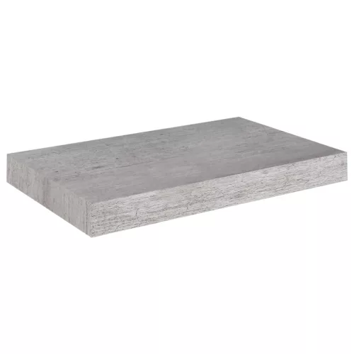 Betonszürke MDF lebegő fali polc 40 x 23 x 3,8 cm