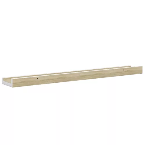 4 db fehér és sonoma tölgy színű fali polc 60 x 9 x 3 cm
