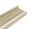 4 db fehér és sonoma tölgy színű fali polc 60 x 9 x 3 cm