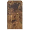 Füstölt tölgy színű szerelt fa cipőtároló pad 94,5 x 31 x 57 cm