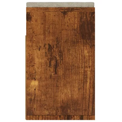 Füstölt tölgy színű cipőtároló pad párnával 104 x 30 x 49 cm