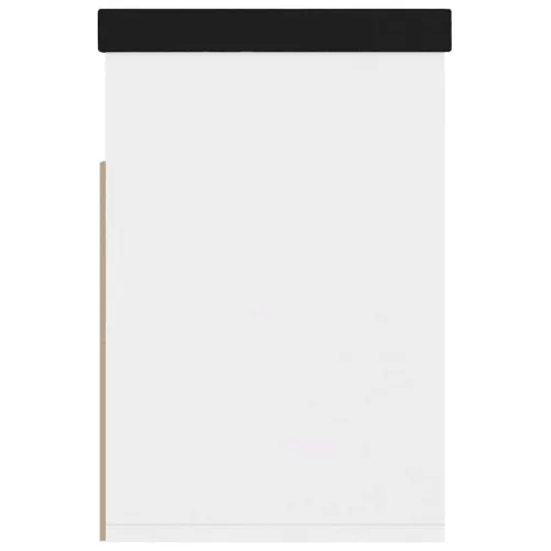 Fehér szerelt fa cipőtároló pad párnával 80 x 30 x 47 cm