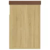 Sonoma tölgy szerelt fa cipőtároló pad párnával 80 x 30 x 47 cm